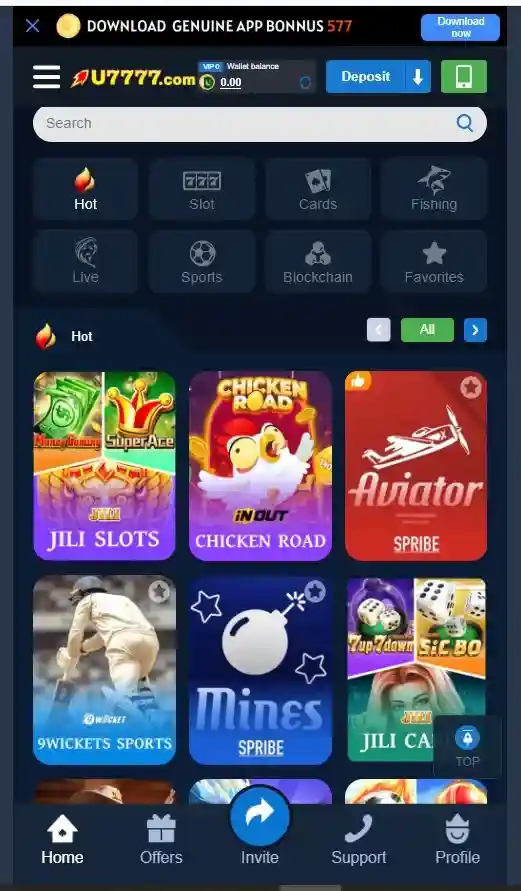 U7777 Game Download - Games - ExplorerSlots.com.pk