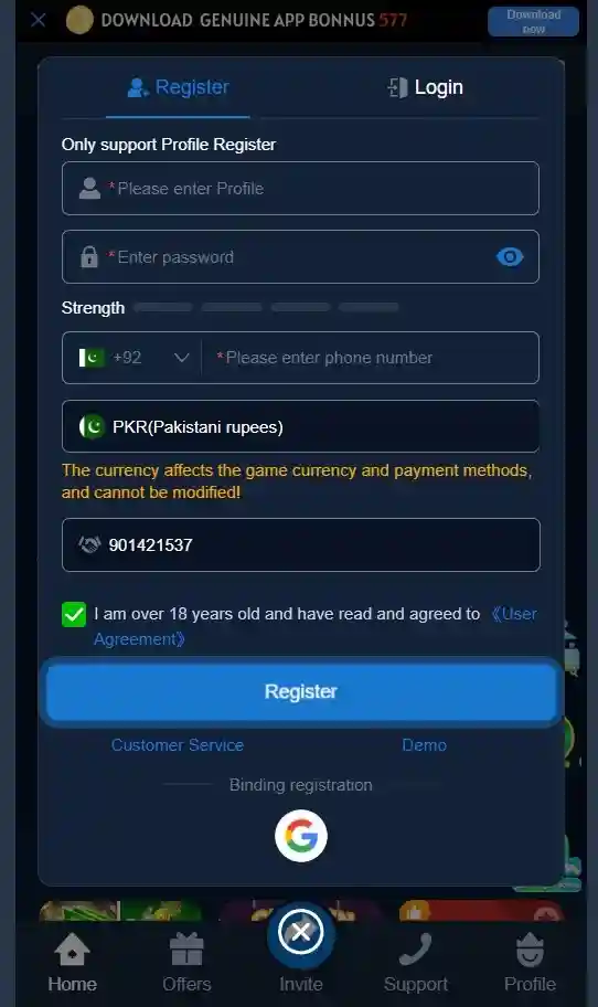 U7777 Game Download - Register - ExplorerSlots.com.pk