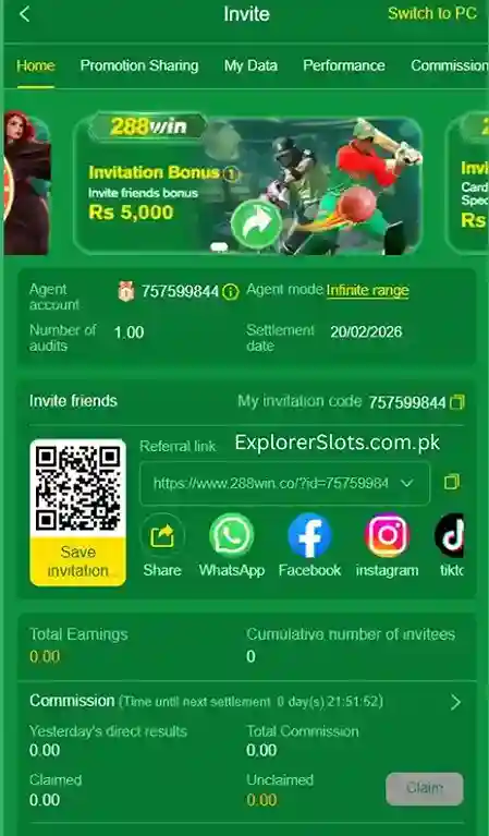 288Win Game Download - Referral - ExplorerSlots.com.pk