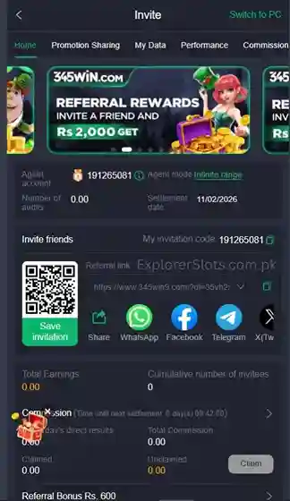 345Win Game Download - Referral Program - explorerslots.com.pk