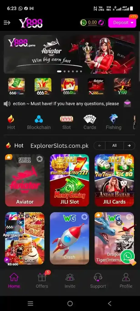 Y333 Game Download - Games Included - explorerslots.com.pk